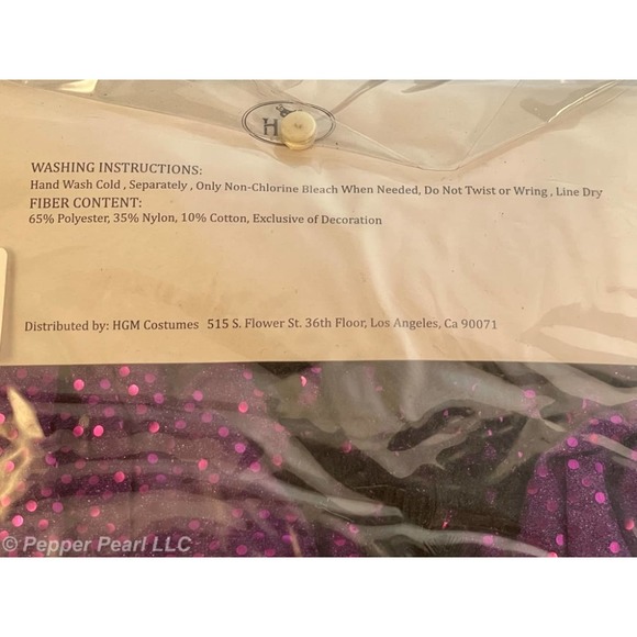 Flirty Fringed Flapper Adult Costume Medium Purple Black Sexy Dress 1920s - Picture 4 of 6